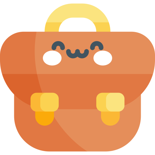 Briefcase Kawaii Flat icon