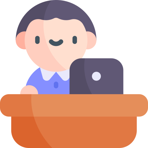 trabajador Kawaii Flat icono