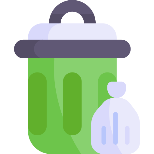 contenedor de basura Kawaii Flat icono