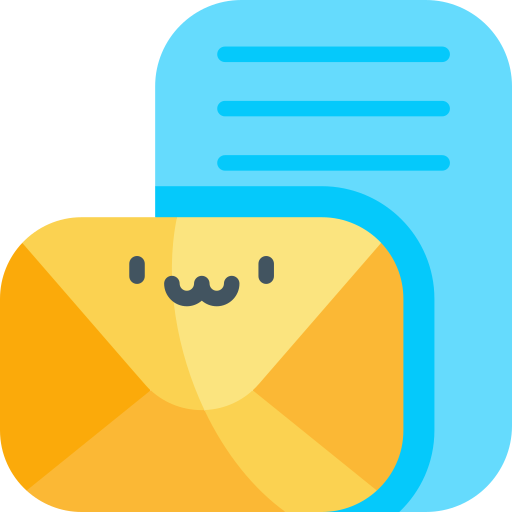 e-mail Kawaii Flat icoon