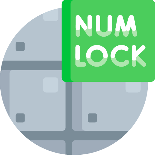 num lock Detailed Flat Circular Flat ikona
