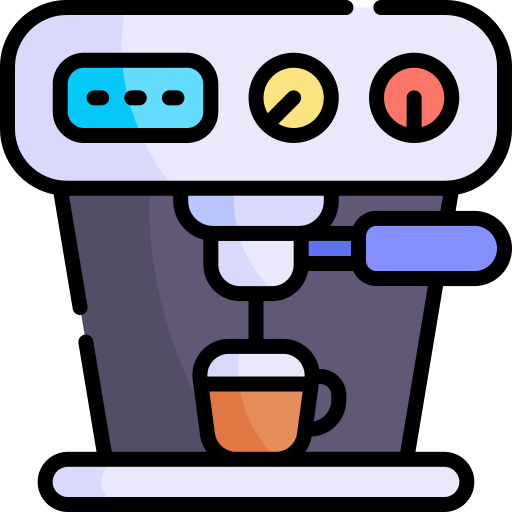 maquina de cafe Kawaii Lineal color icono