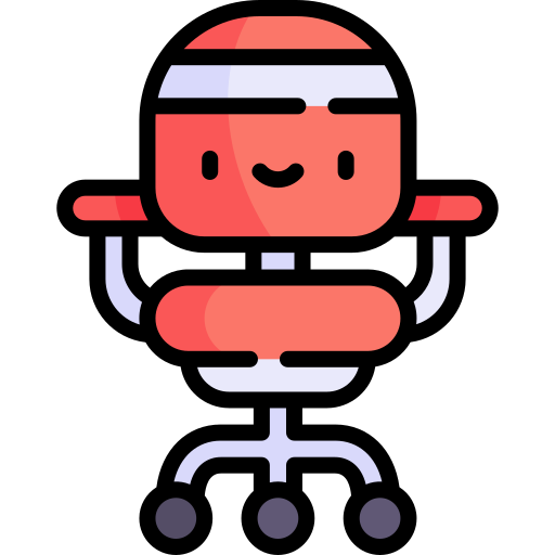 事務用椅子 Kawaii Lineal color icon