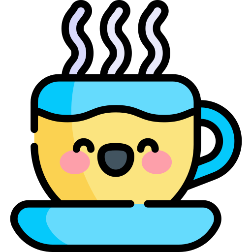 Чашка чая Kawaii Lineal color иконка