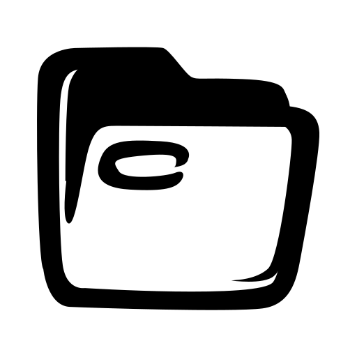 Folder Generic Hand Drawn Black icon