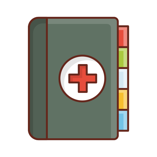 książka medyczna Generic Outline Color ikona