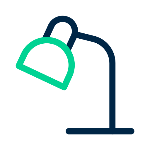 Desk lamp Generic Outline Color icon