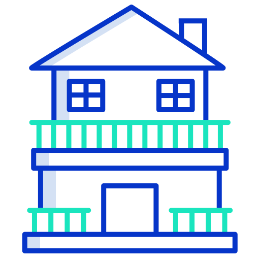 Chalet Generic color outline icon