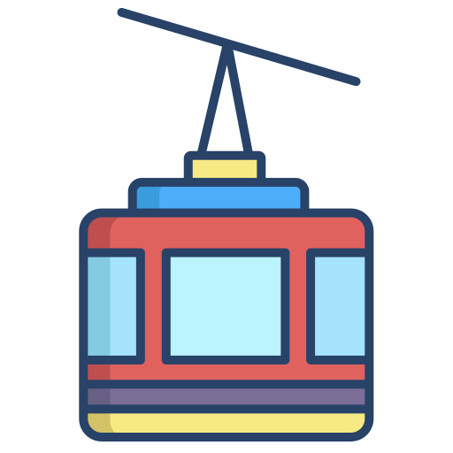 teleférico Generic color outline icono