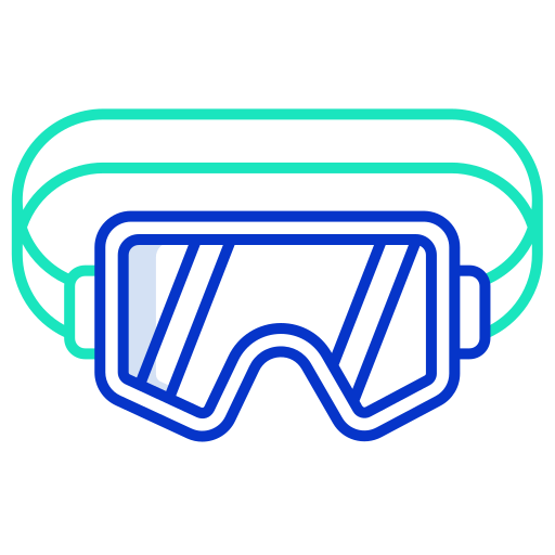 occhiali da sci Generic color outline icona