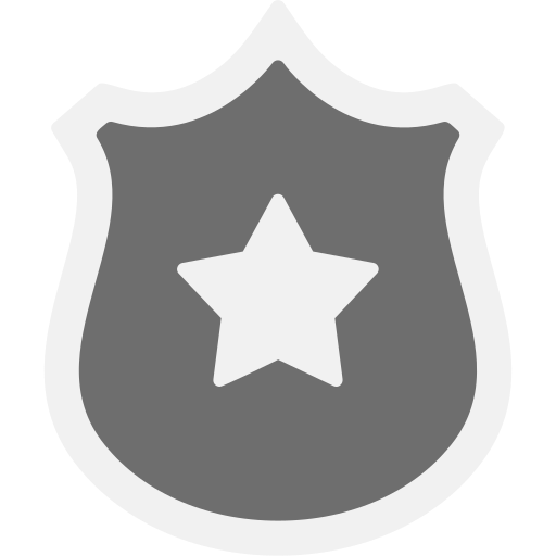 警察バッジ Generic Grey icon