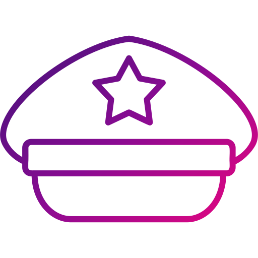 czapka policyjna Generic Gradient ikona
