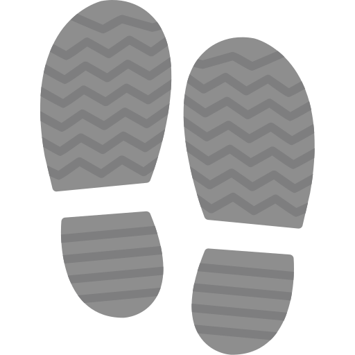 Shoe Print Generic Grey icon