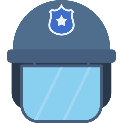 casco de policia Generic Flat icono