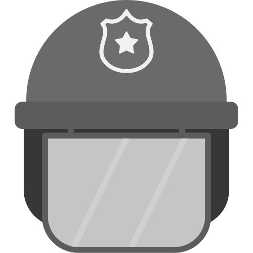 casco de policia Generic Grey icono