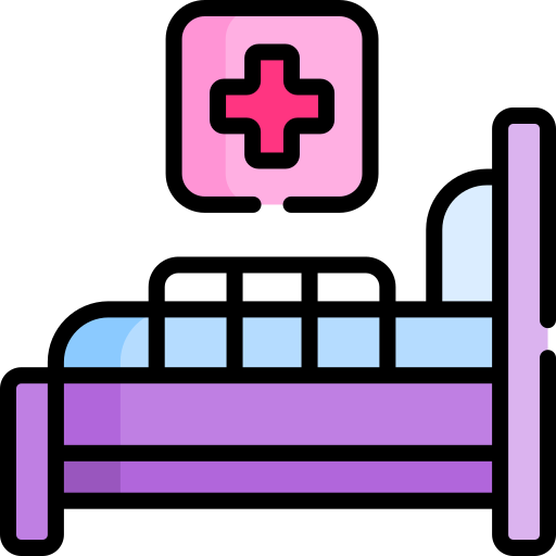 cama de hospital Special Lineal color icono