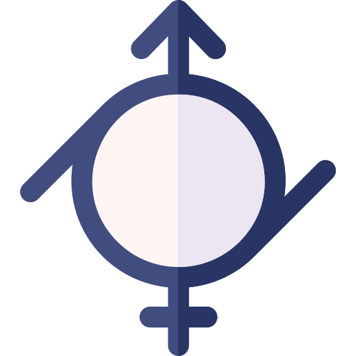 젠더 유체 Basic Rounded Flat icon