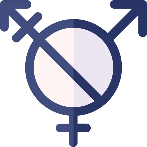 aseksueel Basic Rounded Flat icoon