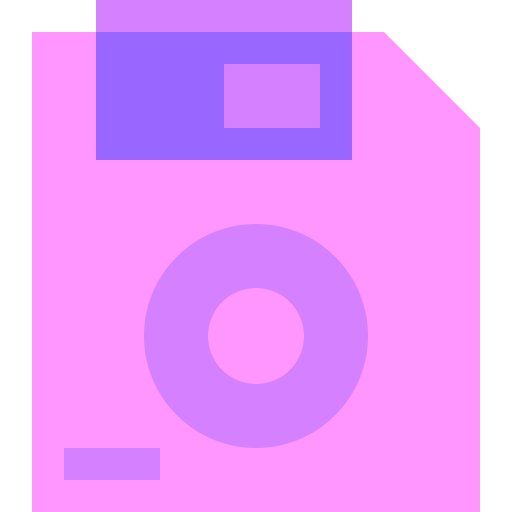 floppy disk Basic Sheer Flat icoon