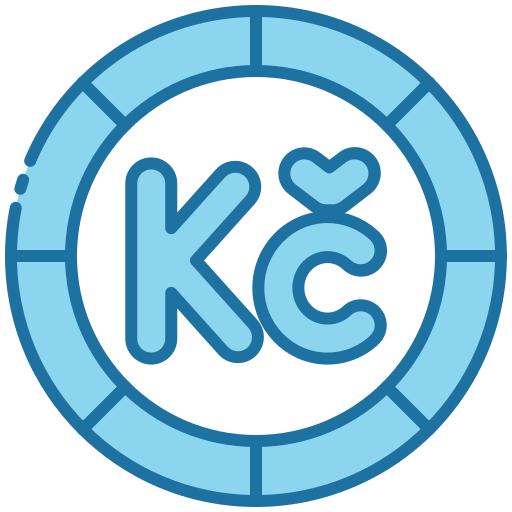Czech Koruna Generic Blue icon