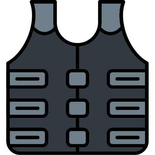 Bullet proof vest Generic Outline Color icon