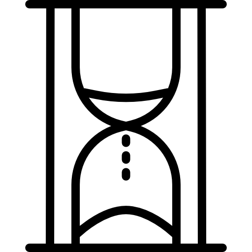 reloj de arena srip Lineal icono