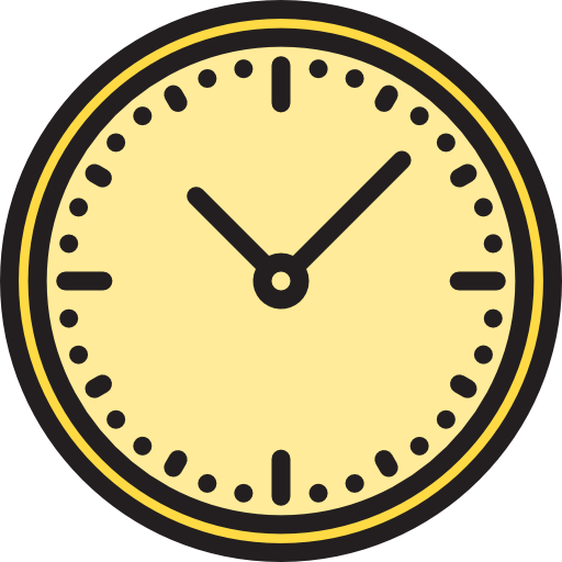 reloj de pared srip Lineal Color icono