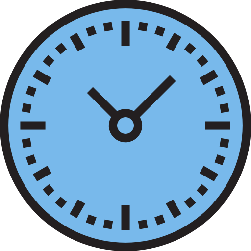 Wall clock srip Lineal Color icon