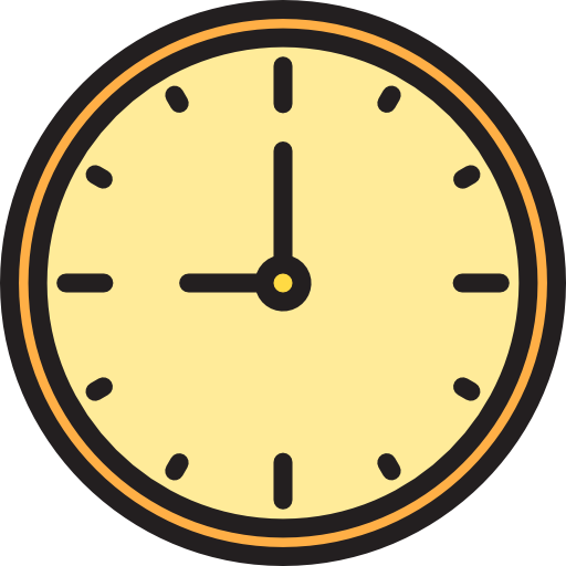 Wall clock srip Lineal Color icon