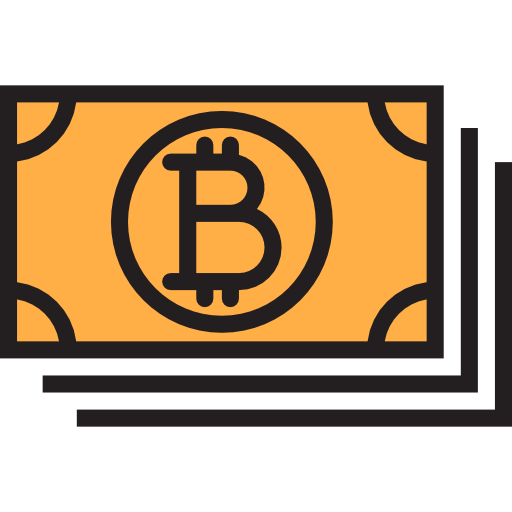 bitcoin srip Lineal Color icono