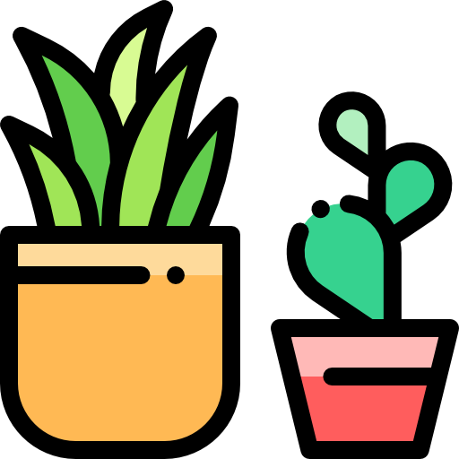 植物 Detailed Rounded Lineal color icon