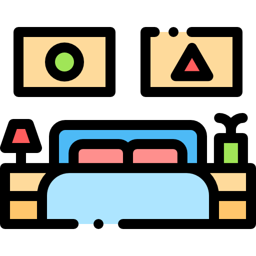 schlafzimmer Detailed Rounded Lineal color icon