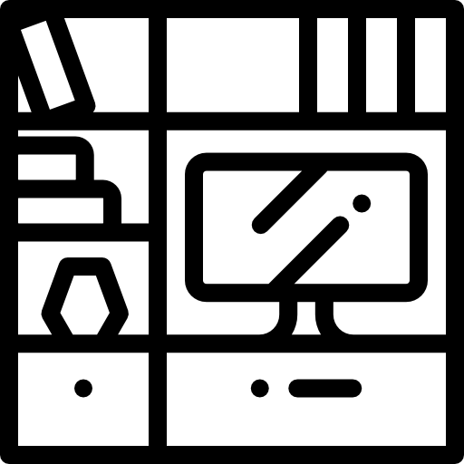 estantería Detailed Rounded Lineal icono