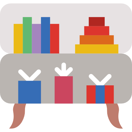 Bookshelf prettycons Flat icon