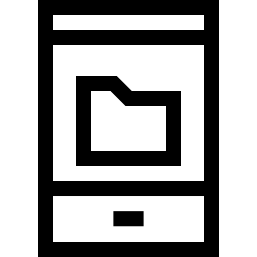 smartfon Basic Straight Lineal ikona