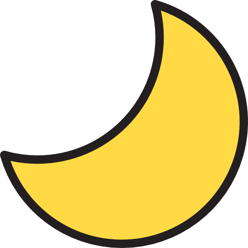 księżyc srip Lineal Color ikona