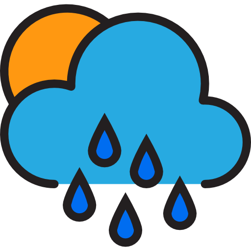 deszczowy srip Lineal Color ikona