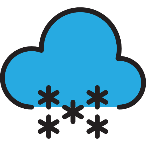 Snowy srip Lineal Color icon