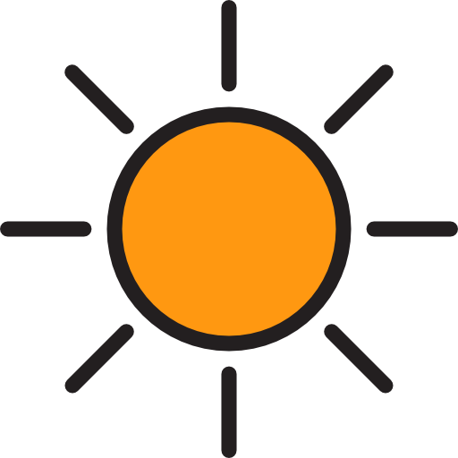 soleado srip Lineal Color icono