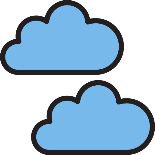 nube srip Lineal Color icono