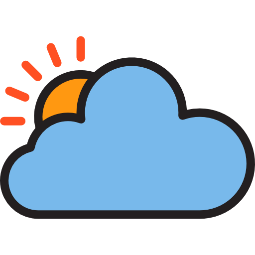 구름 srip Lineal Color icon