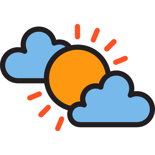 Cloudy srip Lineal Color icon