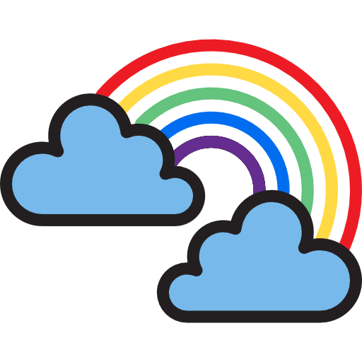 Rainbow srip Lineal Color icon