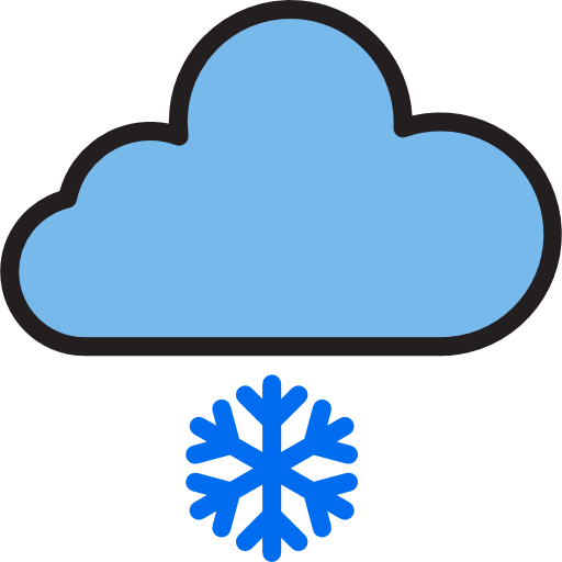 雪が降る srip Lineal Color icon
