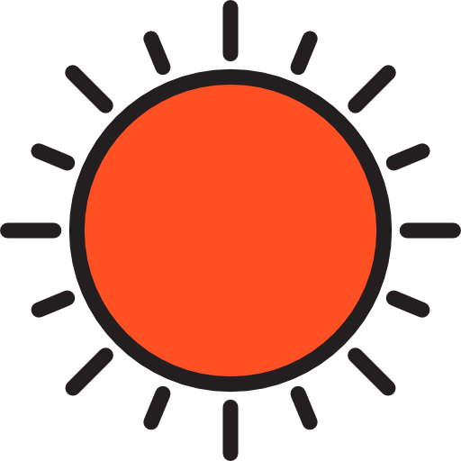 słoneczny srip Lineal Color ikona