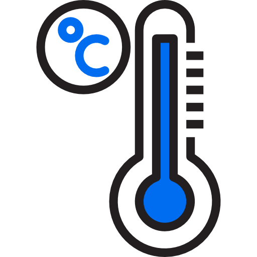 thermomètre srip Lineal Color Icône