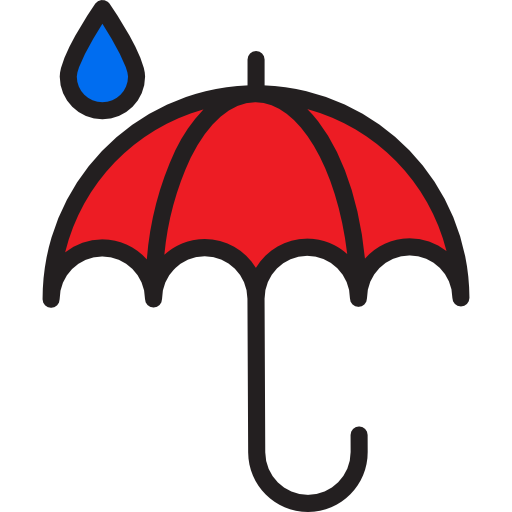 Umbrella srip Lineal Color icon
