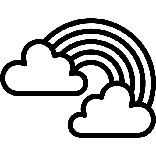 무지개 srip Lineal icon