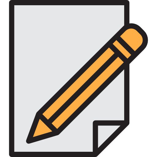 연필 srip Lineal Color icon