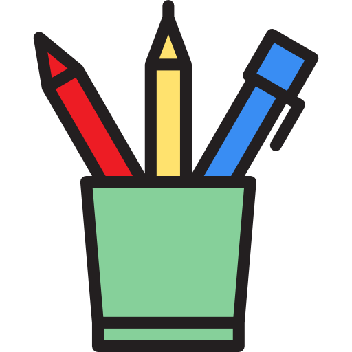 Pencil case srip Lineal Color icon